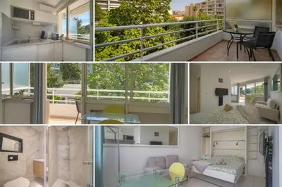 Balcon ou terrasse dans l'établissement Tine -Croisette-150M Plage- VCA