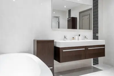 Salle de bains dans l'établissement Villa Marina
