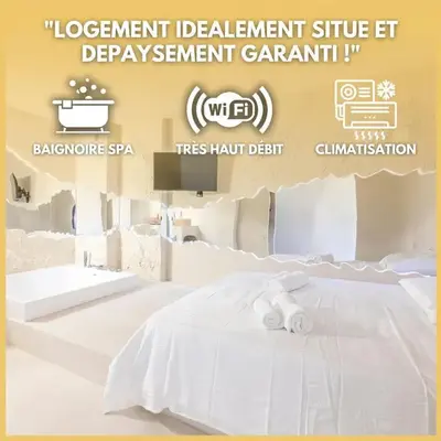 Caldera # Love Suite - Proche Croisette et Centre - Baignoire Duo