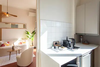 Cuisine ou kitchenette dans l'établissement Mirabeau Prestige