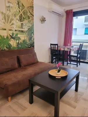 Coin salon dans l'établissement Studio antibes mer