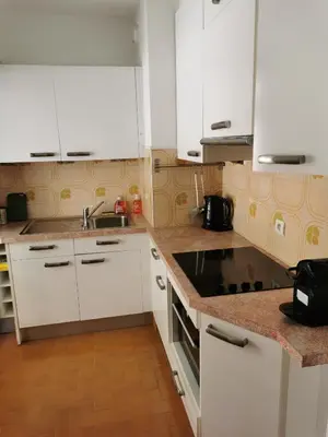 Cuisine ou kitchenette dans l'établissement Studio antibes mer