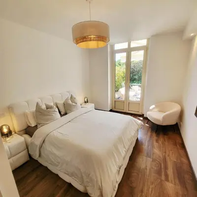 Un ou plusieurs lits dans un hébergement de l'établissement Exceptional 3-room apartment in quiet Cannes