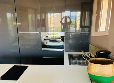 Cuisine ou kitchenette dans l'établissement Grande studio, Vue mer magnifique
