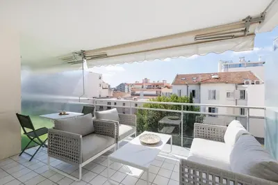 Balcon ou terrasse dans l'établissement Le Paloma, High standing, 3 min beach, air conditioning, 4 Prs