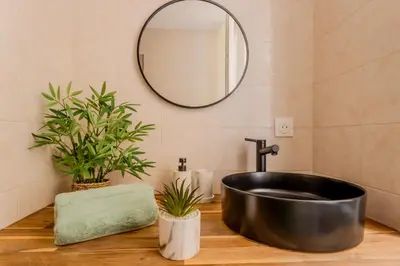 Salle de bains dans l'établissement Brise de Sauge 1BR cosy clim, proche Palais