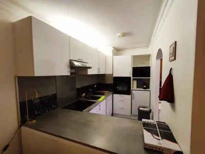 Cuisine ou kitchenette dans l'établissement Mas de Tanit Appartement & Vacance deLuxe