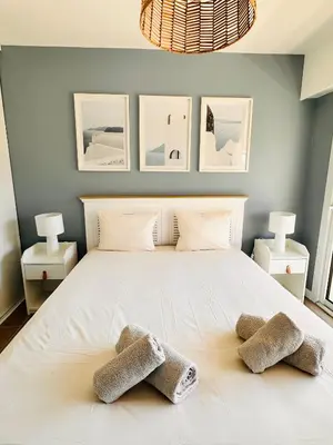 Un ou plusieurs lits dans un hébergement de l'établissement Hacienda - 6 couchages - Terrasse & Garage