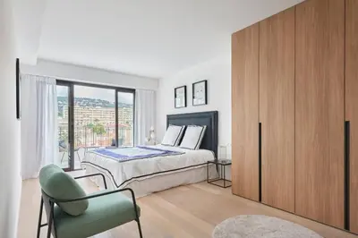 Un ou plusieurs lits dans un hébergement de l'établissement Wdf 2 bedroom heart of Cannes