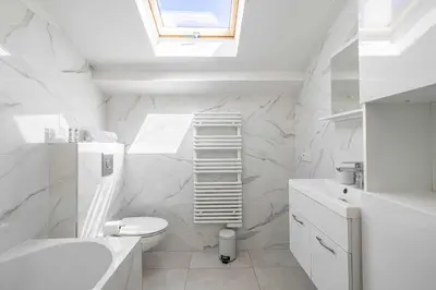 Salle de bains dans l'établissement Renovated and Bright Studio 3P - Cannes