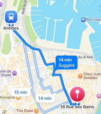 Plan de l'établissement Lumineux Grand 2pièces Antibes, Vieil Antibes