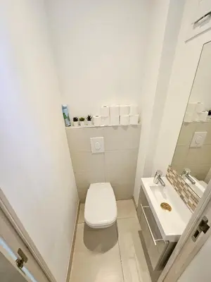 Salle de bains dans l'établissement Appartement 2 pièces, emplacement de rêve Martinez