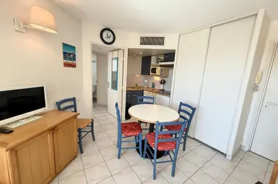Cuisine ou kitchenette dans l'établissement 1 bedroom apartment Golfe-Juan Sea view