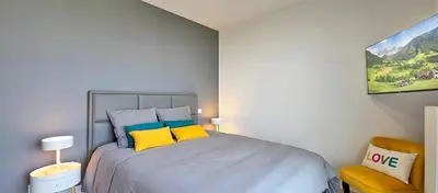 Un ou plusieurs lits dans un hébergement de l'établissement LX175 Vue mer - Terrasse - Parking - Domaine Privé