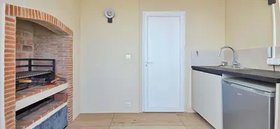 Cuisine ou kitchenette dans l'établissement LX175 Vue mer - Terrasse - Parking - Domaine Privé