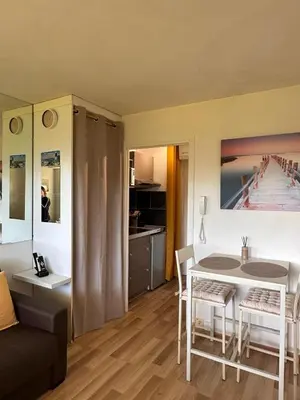 Cuisine ou kitchenette dans l'établissement CANNES La Mirandole