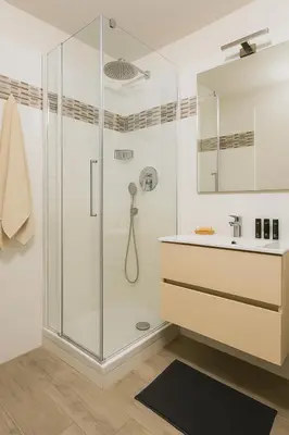 Salle de bains dans l'établissement Étoile Riviera - Studio 2P, Centre, Plages & Palais
