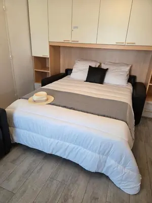 Un ou plusieurs lits dans un hébergement de l'établissement Étoile Riviera - Studio 2P, Centre, Plages & Palais