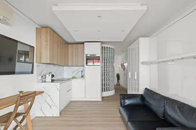 Cuisine ou kitchenette dans l'établissement Constellation, exceptional sea view!