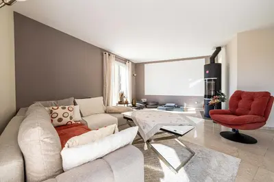 Coin salon dans l'établissement Stunning House A C 5BR 10P - Biot