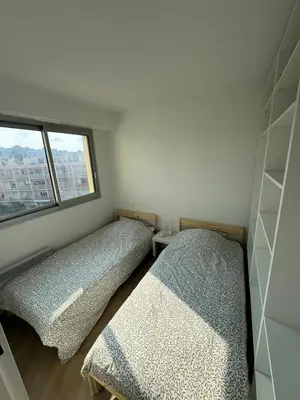 Un ou plusieurs lits dans un hébergement de l'établissement 3-room apartment in Antibes - Swimming pool - Sea view