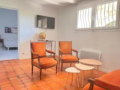 Coin salon dans l'établissement Le paradis d Antibes