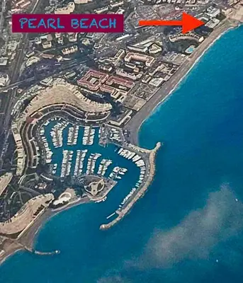 Vue générale sur la mer ou vue sur la mer prise depuis l'appartement