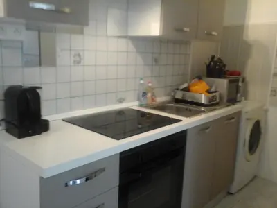 Cuisine ou kitchenette dans l'établissement les belles plages du cap d antibes