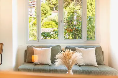 Coin salon dans l'établissement Apartment near Croisette and Cannes festival