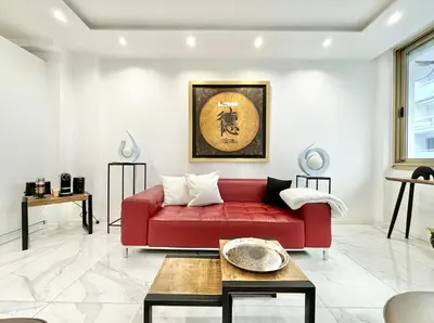 Coin salon dans l'établissement Cannes one bedroom apartment - 20LM1
