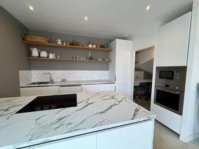 Cuisine ou kitchenette dans l'établissement Villa Pinède sea view, close to Cannes