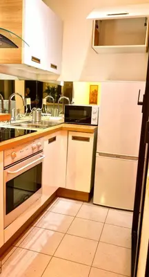 Cuisine ou kitchenette dans l'établissement Beautiful 36m2 studio apartment & 50m2 terrace