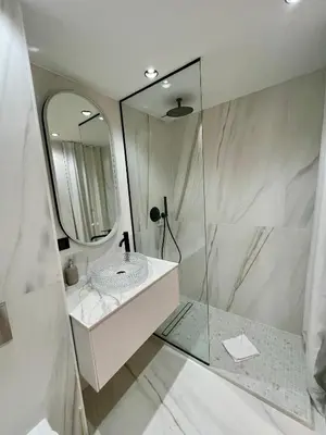 Salle de bains dans l'établissement T2 chic et moderne à deux pas de la Croisette