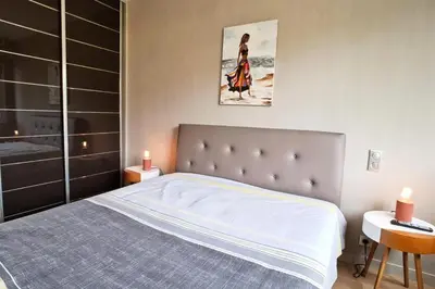 Un ou plusieurs lits dans un hébergement de l'établissement Résidence 4p Terrasse & Vue Mer, Plage à 5 Min - 4P terrasse & vue mer, plage à 5 min MAE-1563