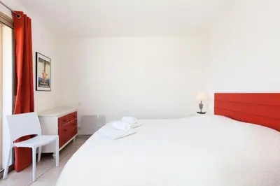 Un ou plusieurs lits dans un hébergement de l'établissement Résidence 3p De Standing, Vue Mer Et Grande Terrasse - 3P de standing, vue mer et grande terrasse MAE-1613