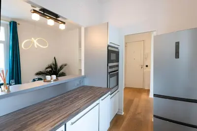 Cuisine ou kitchenette dans l'établissement Résidence 3p Moderne Avec Terrasse En Plein Coeur De Cannes - 3P moderne avec terrasse en plein coeur de Cannes MAE-1863