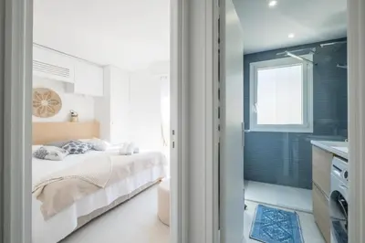 Un ou plusieurs lits dans un hébergement de l'établissement Résidence 3p De Style à Deux Pas De La Croisette & Commerces - 3P de style à deux pas de la Croisette & commerces MAE-2103
