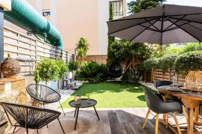 Jardin de l'établissement Résidence 2p Cozy Avec Jardin En Plein Coeur Du Palm Beach - 2P cozy avec jardin en plein coeur du Palm Beach MAE-2403