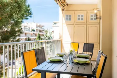 Balcon ou terrasse dans l'établissement Résidence 2p Avec Terrasse, Vue Mer Et Parking - 2P avec terrasse, vue mer et parking MAE-2483