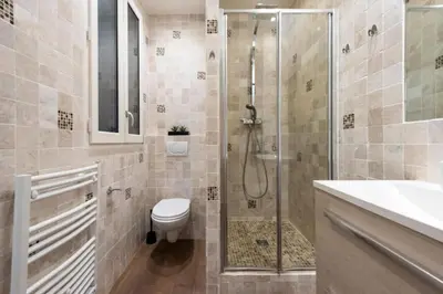 Salle de bains dans l'établissement Résidence Cannes 2p Carré D’or - Cannes 2p Carré d’Or MAE-2793