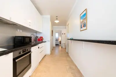 Cuisine ou kitchenette dans l'établissement Résidence Rez-de-jardin Croisette Vue Mer Avec Garage - Rez-de-jardin Croisette vue mer avec garage MAE-3083
