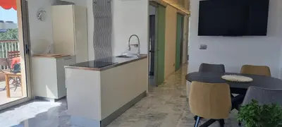 Cuisine ou kitchenette dans l'établissement Magnifique deux pièces Lacour
