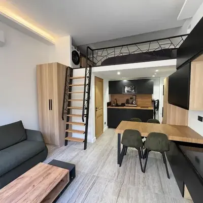 Elegant studio with mezzanine