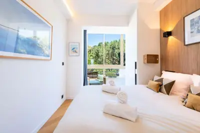 Un ou plusieurs lits dans un hébergement de l'établissement Résidence 3p Terrasse Vue Mer – Résidence De Standing - 3P Terrasse Vue Mer – Résidence de Standing MAE-3293