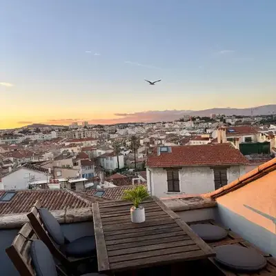 Antibes Old Town Rooftop Sea-View 1BR Apt with Terrace