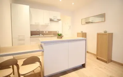 Cuisine ou kitchenette dans l'établissement Lovely 1BR flat 15 min walk from La Croisette