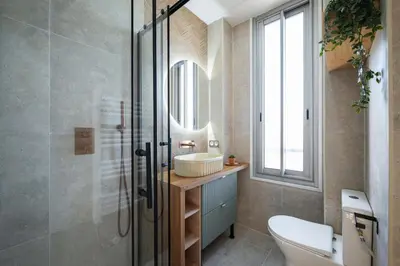 Salle de bains dans l'établissement Vue mer panoramique - Cocon cosy et luxe - Clim et Wifi