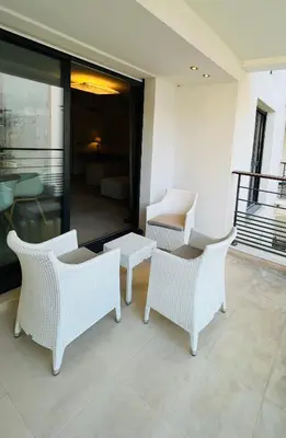 Coin salon dans l'établissement Residence Carlton Riviera