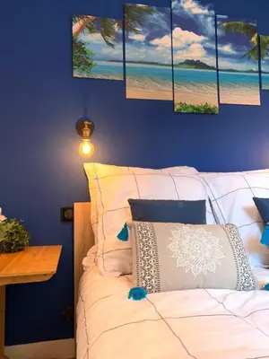 Un ou plusieurs lits dans un hébergement de l'établissement New - Appartement ou Studio Vieil Antibes