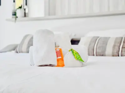 Un ou plusieurs lits dans un hébergement de l'établissement Terranova Cannes Terrace Accommodation